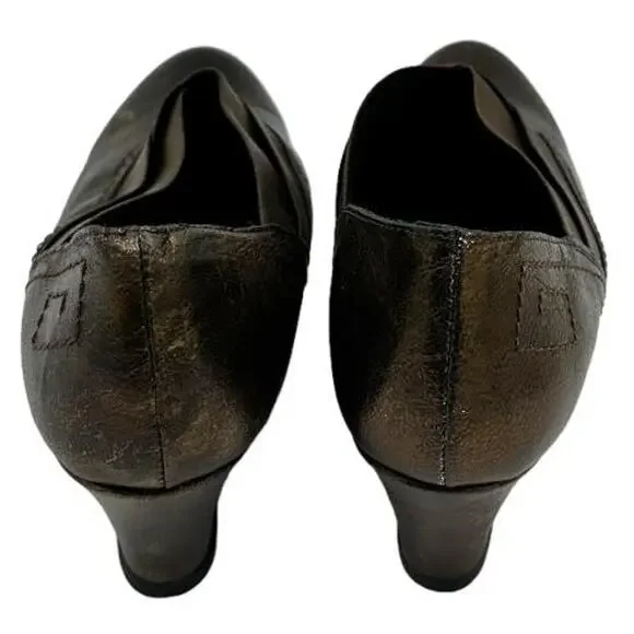 HELLE COMFORT Ovi Bronze Fashion & Wellness Wedge Shoes Size 6.5/7 EU37 - Picture 4 of 7